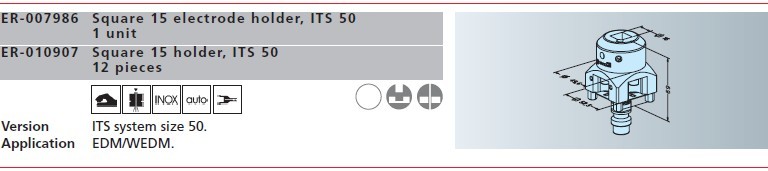 EROWA its方形電極夾持系統(tǒng)15應(yīng)用 EROWA its方形電極夾持系統(tǒng)15應(yīng)用